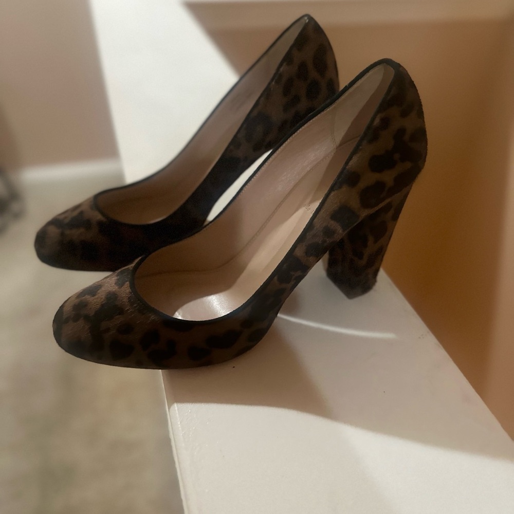 J. Crew Leopard Etta Heels - J Crew Collection - Chocolate brown/black 10 - Picture 2 of 10
